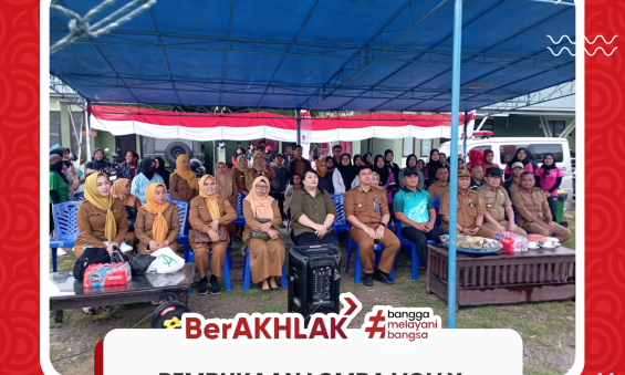 Kelurahan Pelabuhan Bersama Tim Voli Mengikuti Pembukaan Lomba Voli Kecamatan Samarinda Kota